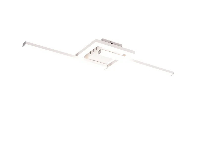 Plafoniera LED, metallo, bianco opaco, 54,4x5x16 cm, Viale