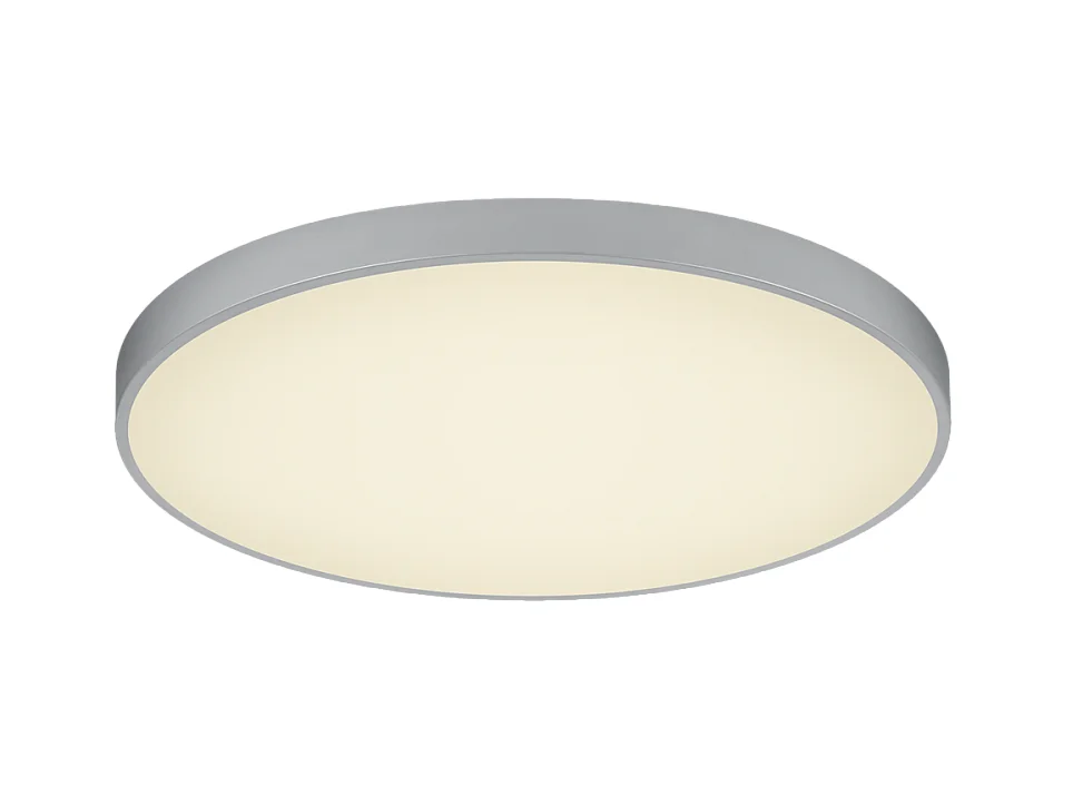 Plafoniera LED 2 luci, metallo, titano, 75x6x75 cm, Waco