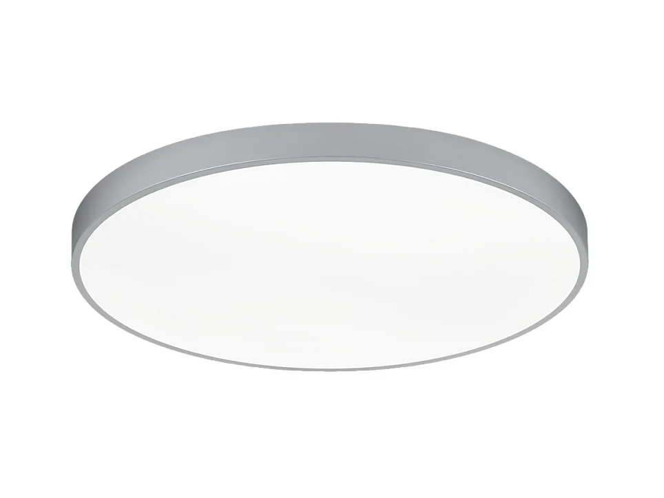 Plafoniera LED 2 luci, metallo, titano, 75x6x75 cm, Waco