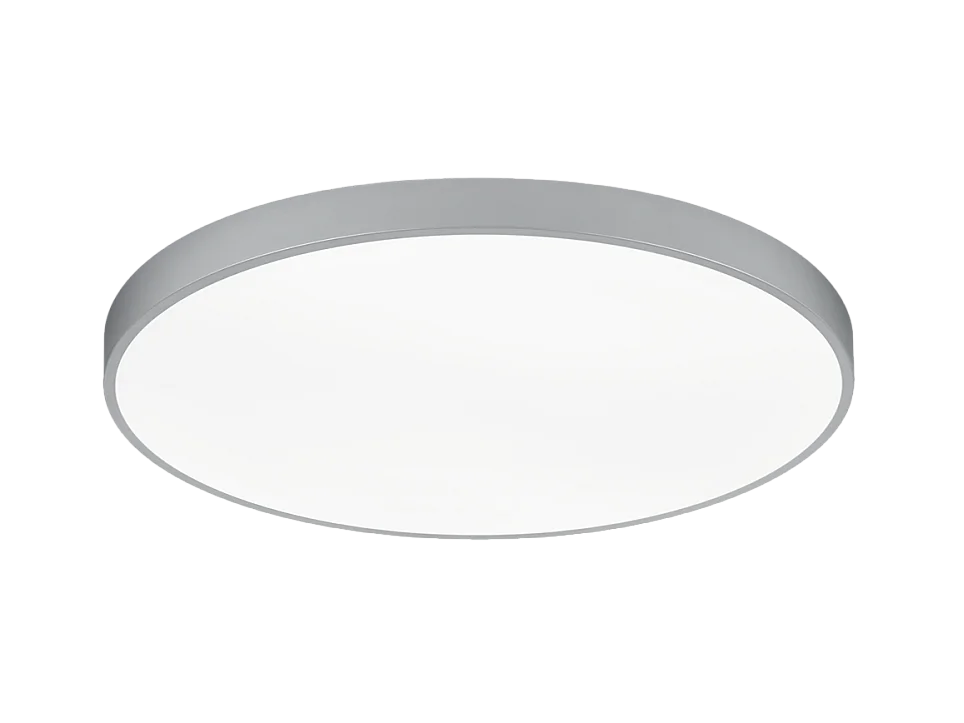 Plafoniera LED 2 luci, metallo, titano, 75x6x75 cm, Waco