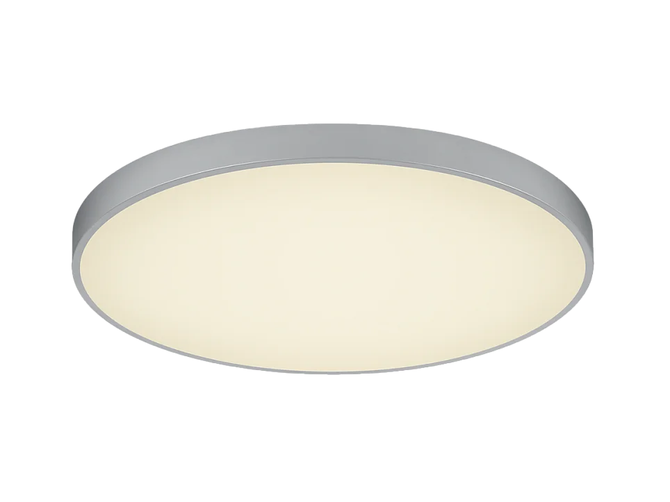 Plafoniera LED 2 luci, metallo, titano, 75x6x75 cm, Waco