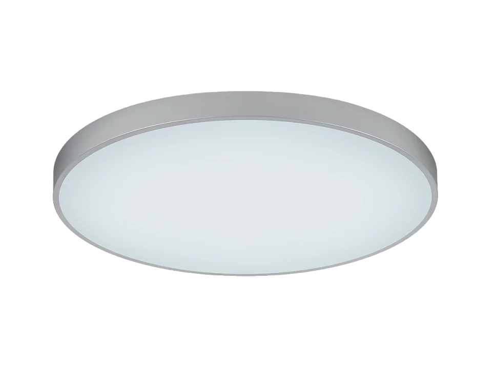 Plafoniera LED 2 luci, metallo, titano, 75x6x75 cm, Waco