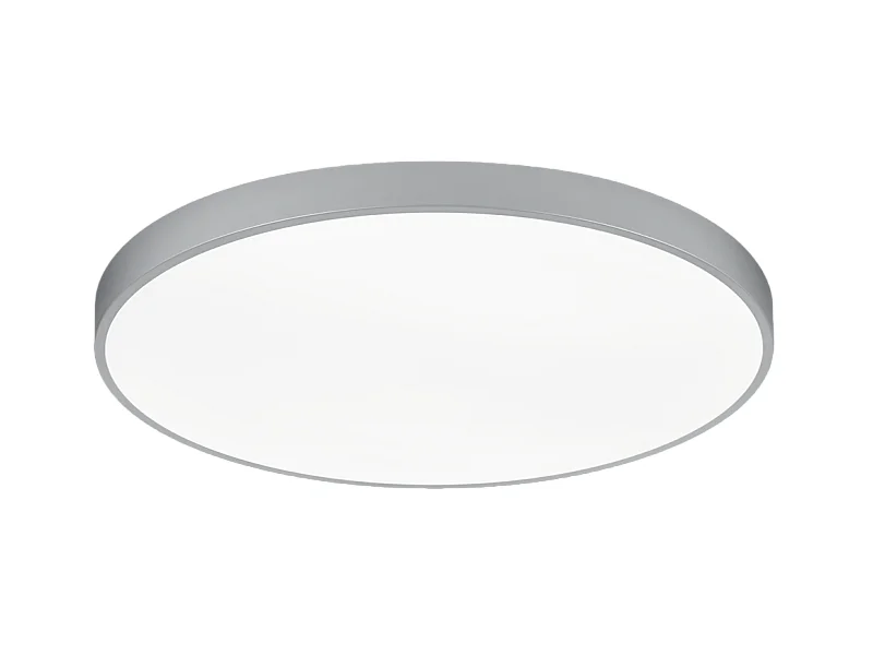 Plafoniera LED 2 luci, metallo, titano, 75x6x75 cm, Waco