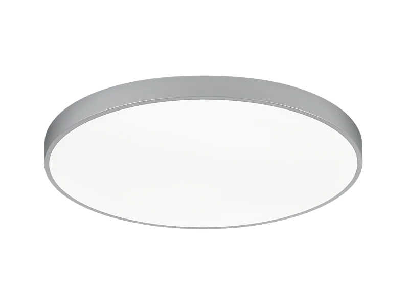 Plafoniera LED 2 luci, metallo, titano, 75x6x75 cm, Waco