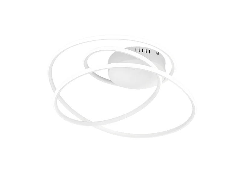 Plafoniera LED, metallo, bianco opaco, 50x28x48 cm, Bologna