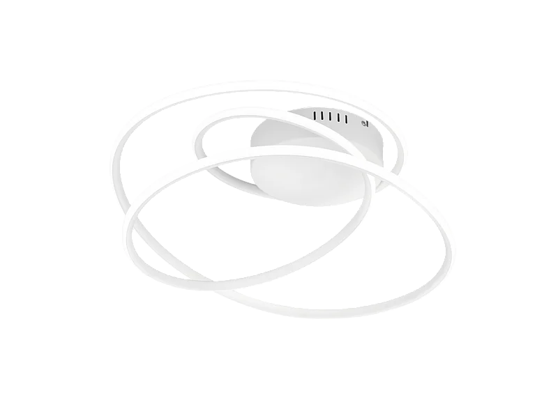 Plafoniera LED, metallo, bianco opaco, 50x28x48 cm, Bologna