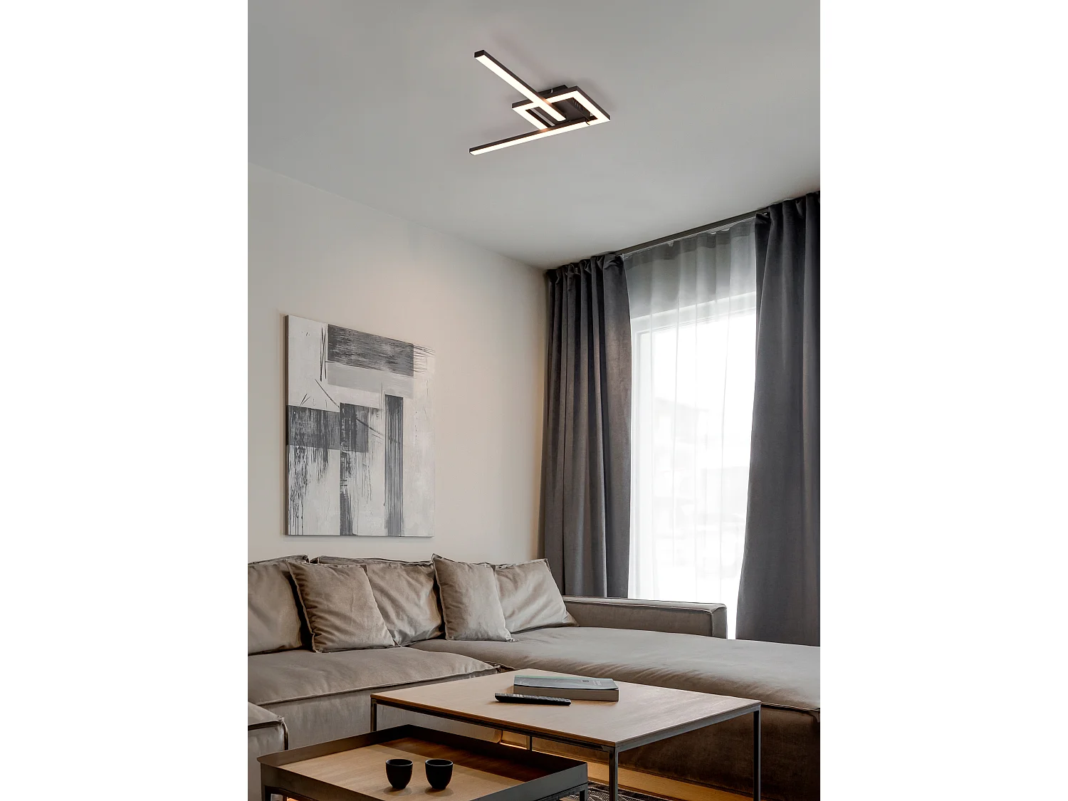 Plafondlamp VIALE - 0x0x5 cm - Zwart
