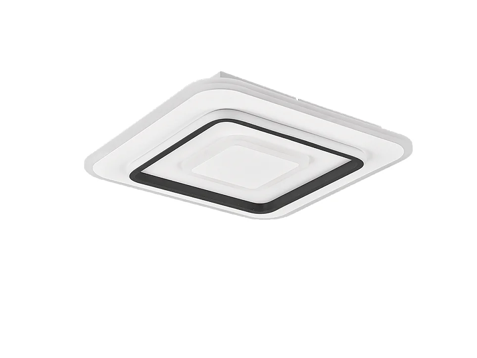 Plafoniera LED, metallo, bianco opaco, 39,5x6,5x39,5 cm, Jora