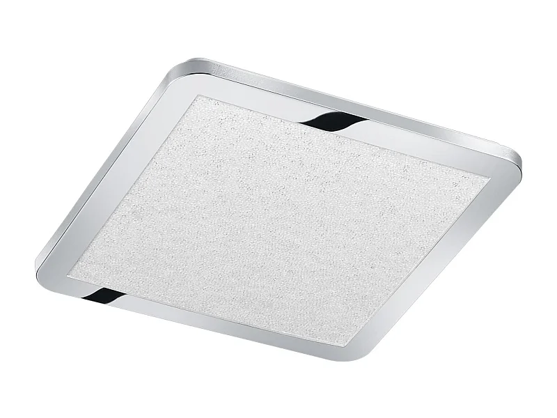 Plafoniera LED, plastica, cromo, 30x3x30 cm, Cesar