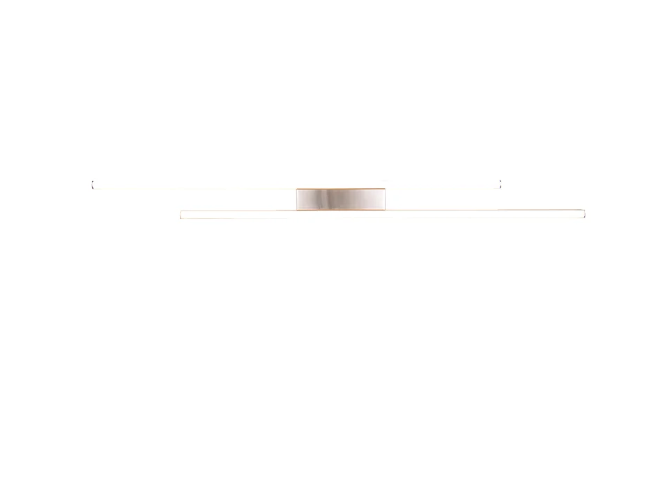Plafoniera LED, metallo, nichel opaco, 110x5x8,5 cm, Odio