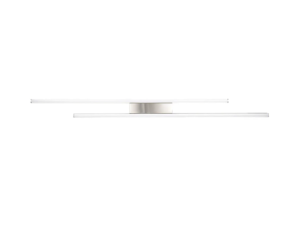 Plafoniera LED, metallo, nichel opaco, 110x5x8,5 cm, Odio