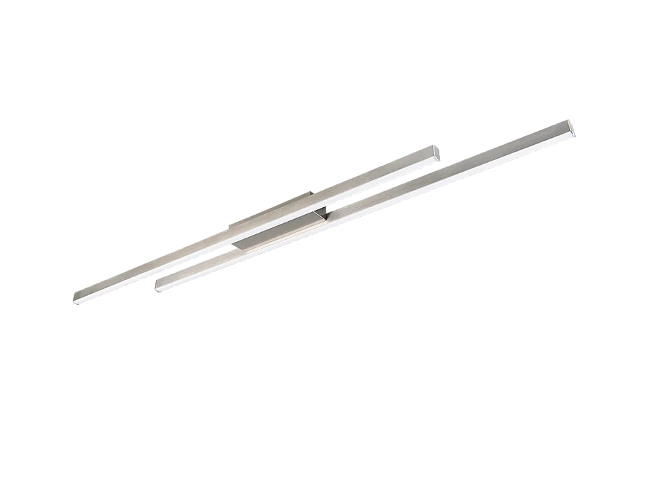 Plafoniera LED, metallo, nichel opaco, 110x5x8,5 cm, Odio