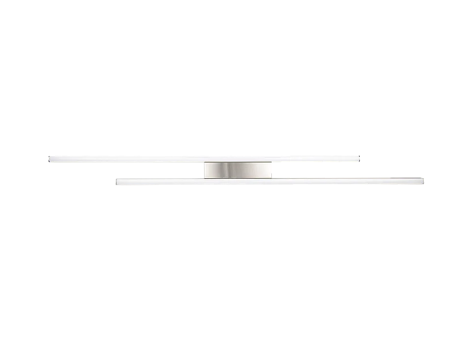 Plafoniera LED, metallo, nichel opaco, 110x5x8,5 cm, Odio