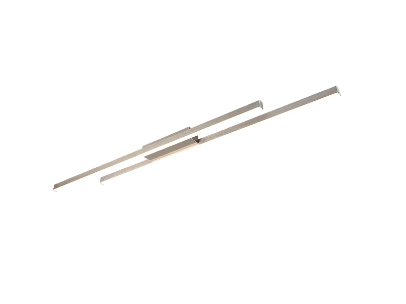 Plafoniera LED, metallo, nichel opaco, 110x5x8,5 cm, Odio