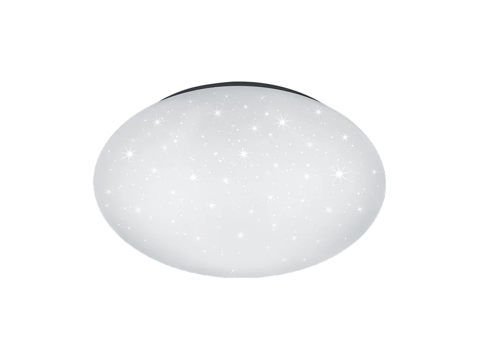 Plafoniera LED, plastica, bianco, 37x8,5x37 cm, Paolo