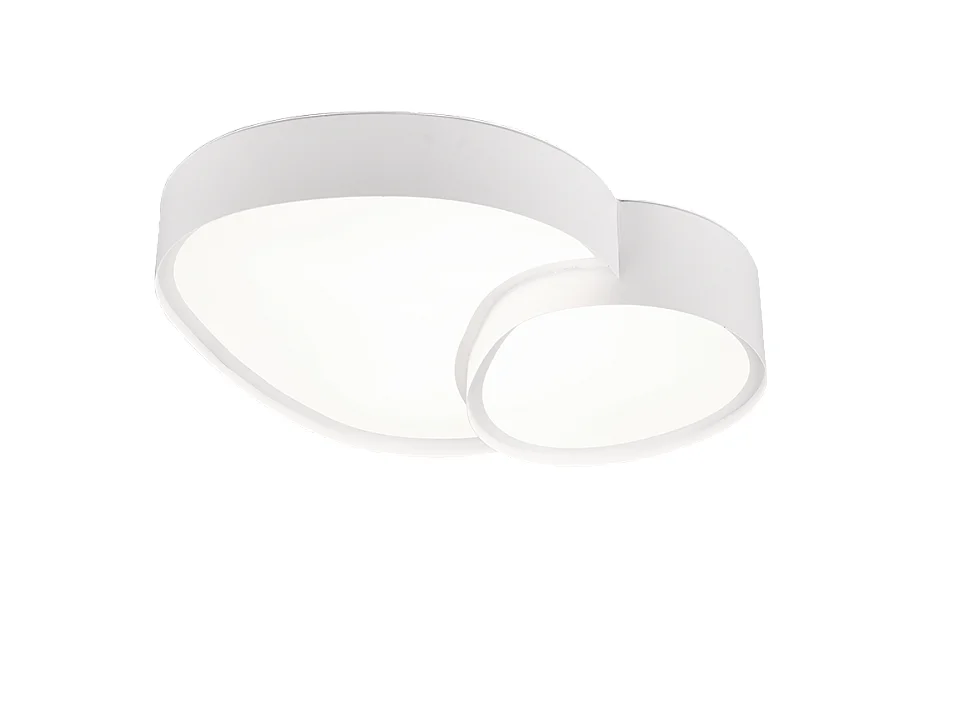 Plafoniera LED, metallo, bianco opaco, 43,5x11,5x36 cm, Rise