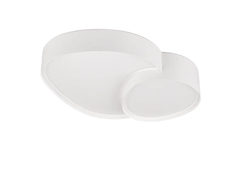 Plafoniera LED, metallo, bianco opaco, 43,5x11,5x36 cm, Rise