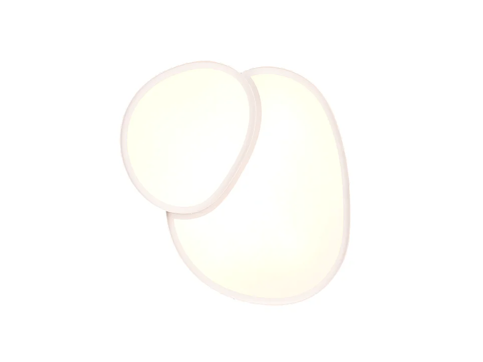 Plafoniera LED, metallo, bianco opaco, 43,5x11,5x36 cm, Rise