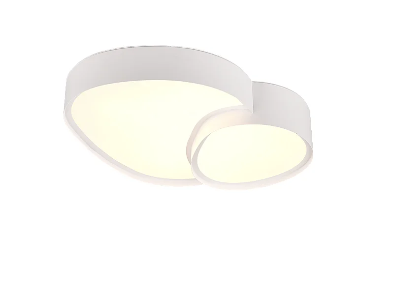 Plafoniera LED, metallo, bianco opaco, 43,5x11,5x36 cm, Rise