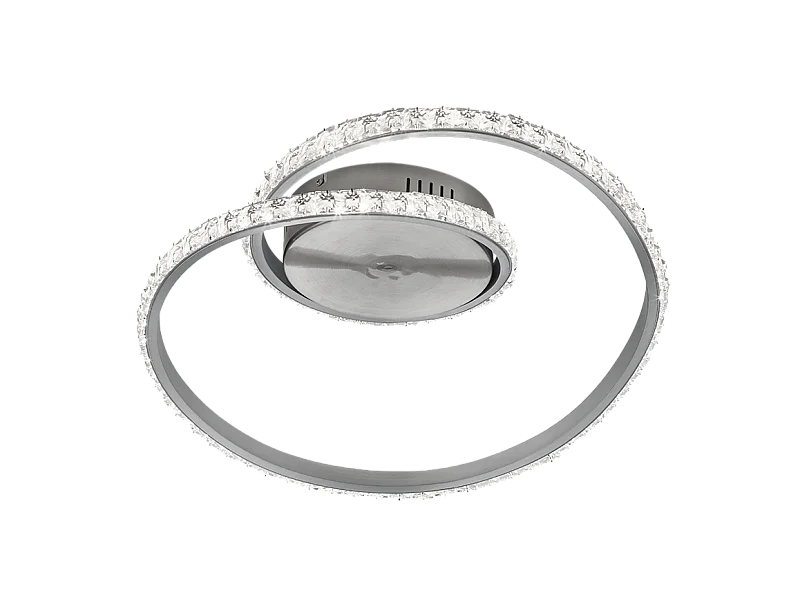 Plafoniera LED, metallo, alluminio, 45x18x38 cm, Rubin