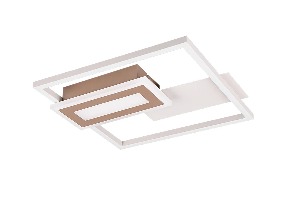 Plafoniera LED, metallo, grigio, 33x4,5x30 cm, Spiro