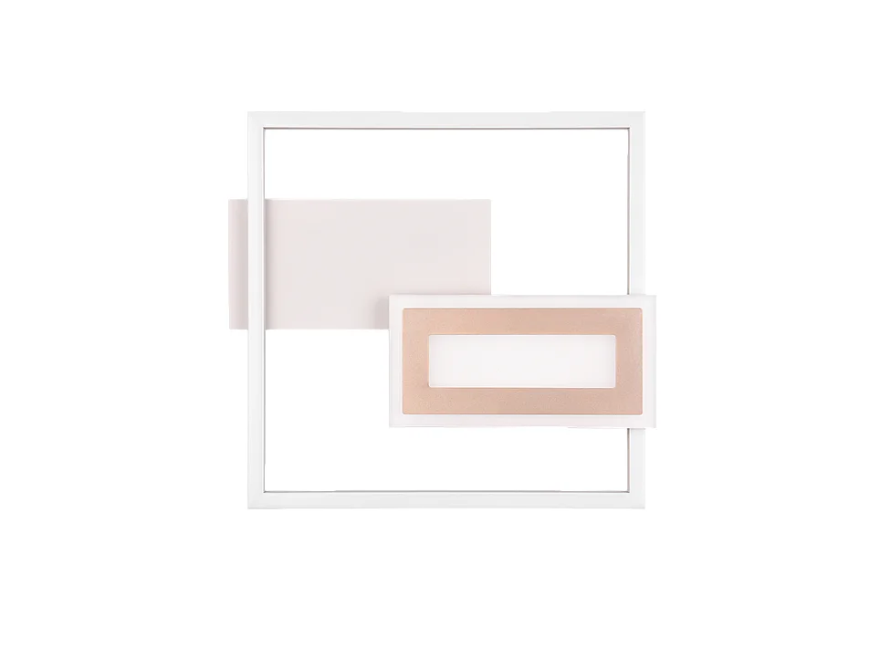 Plafoniera LED, metallo, grigio, 33x4,5x30 cm, Spiro