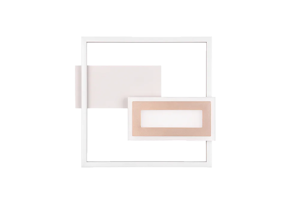 Plafoniera LED, metallo, grigio, 33x4,5x30 cm, Spiro