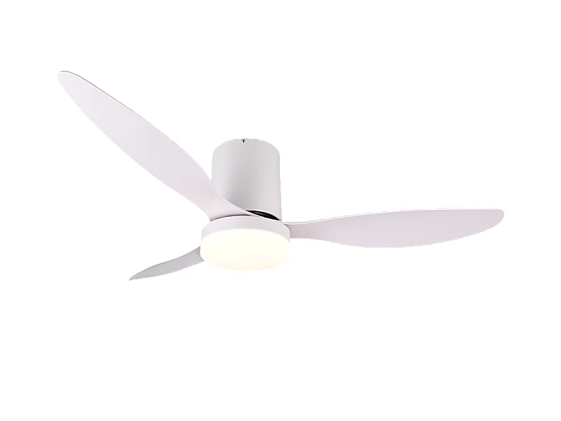 Ventilatore/Plafoniera LED, plastica, bianco opaco, 132x31x132 cm, Göteborg