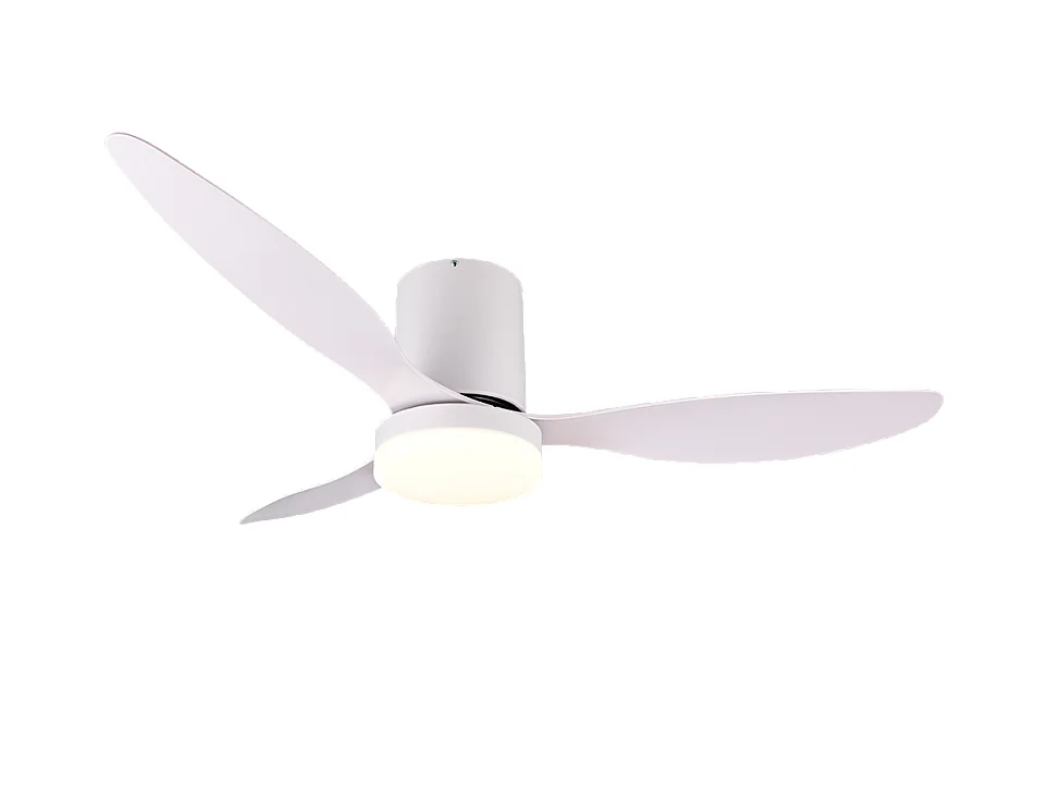 Ventilatore/Plafoniera LED, plastica, bianco opaco, 132x31x132 cm, Göteborg