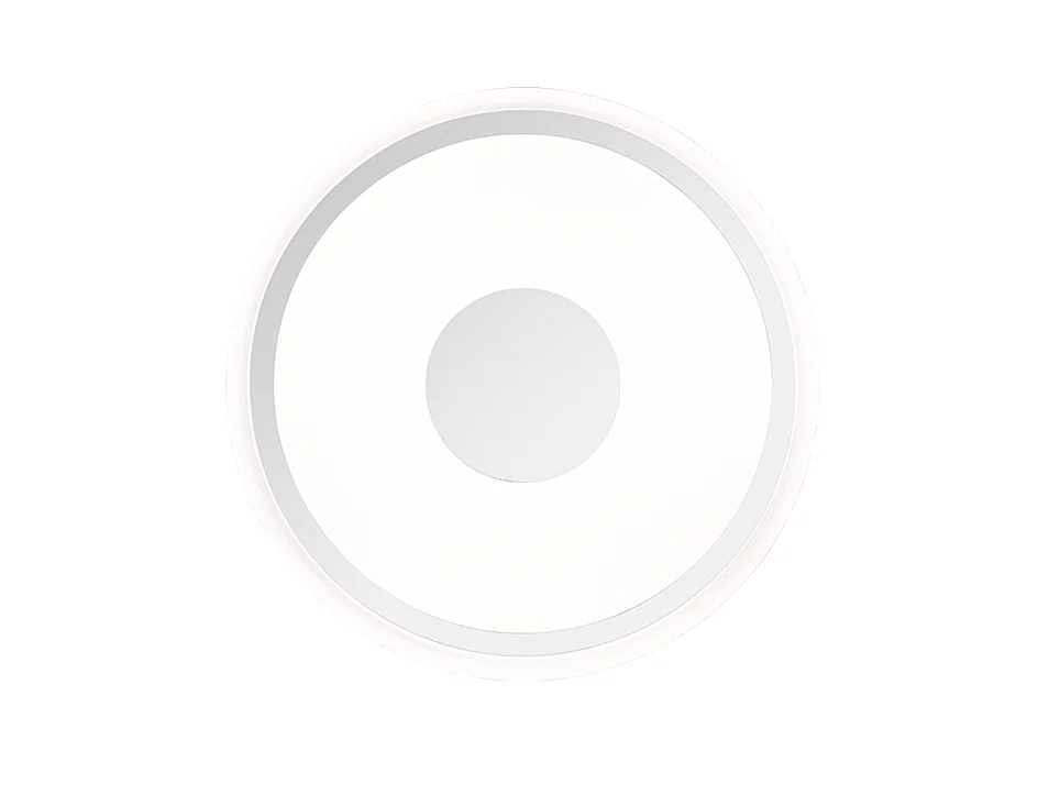 Plafoniera LED, plastica, cromo, 33x5x33 cm, Bunda