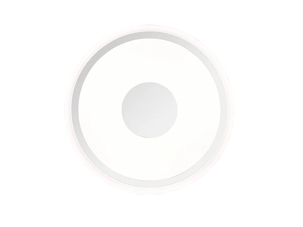 Plafoniera LED, plastica, cromo, 33x5x33 cm, Bunda