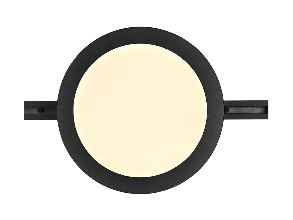 Plafoniera LED, plastica, nero opaco, 26x2,7x26 cm, Duoline