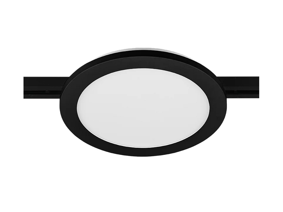 Plafoniera LED, plastica, nero opaco, 26x2,7x26 cm, Duoline