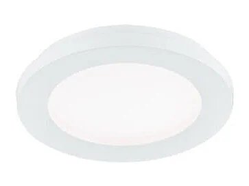Plafoniera LED, plastica, bianco, 17x3x17 cm, Camillus