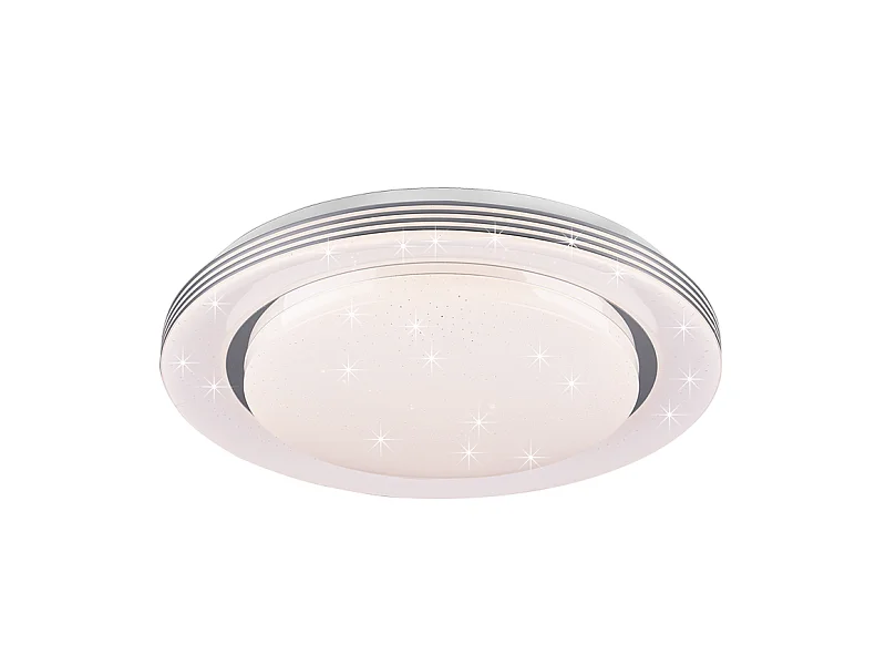 Plafoniera LED, plastica, bianco, 48x7,5x48 cm, Atria