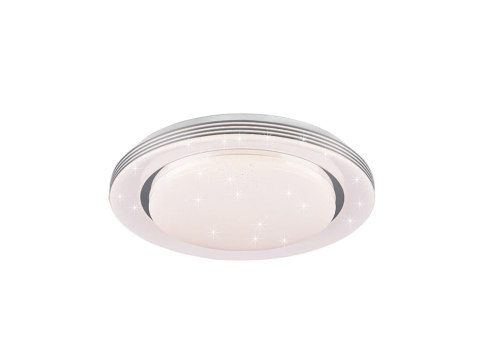 Plafoniera LED, plastica, bianco, 48x7,5x48 cm, Atria