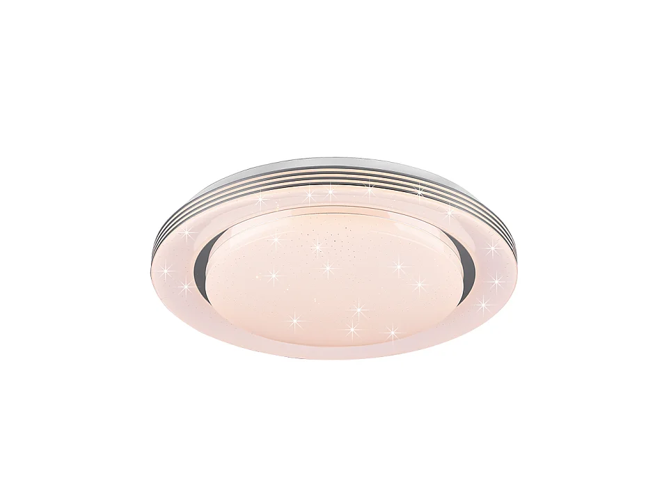 Plafoniera LED, plastica, bianco, 48x7,5x48 cm, Atria