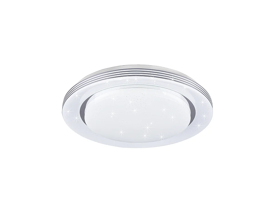 Plafoniera LED, plastica, bianco, 48x7,5x48 cm, Atria