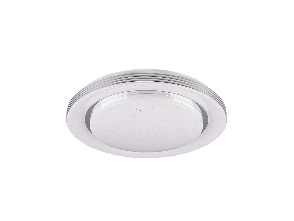 Plafoniera LED, plastica, bianco, 48x7,5x48 cm, Atria