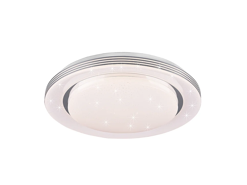 Plafoniera LED, plastica, bianco, 48x7,5x48 cm, Atria