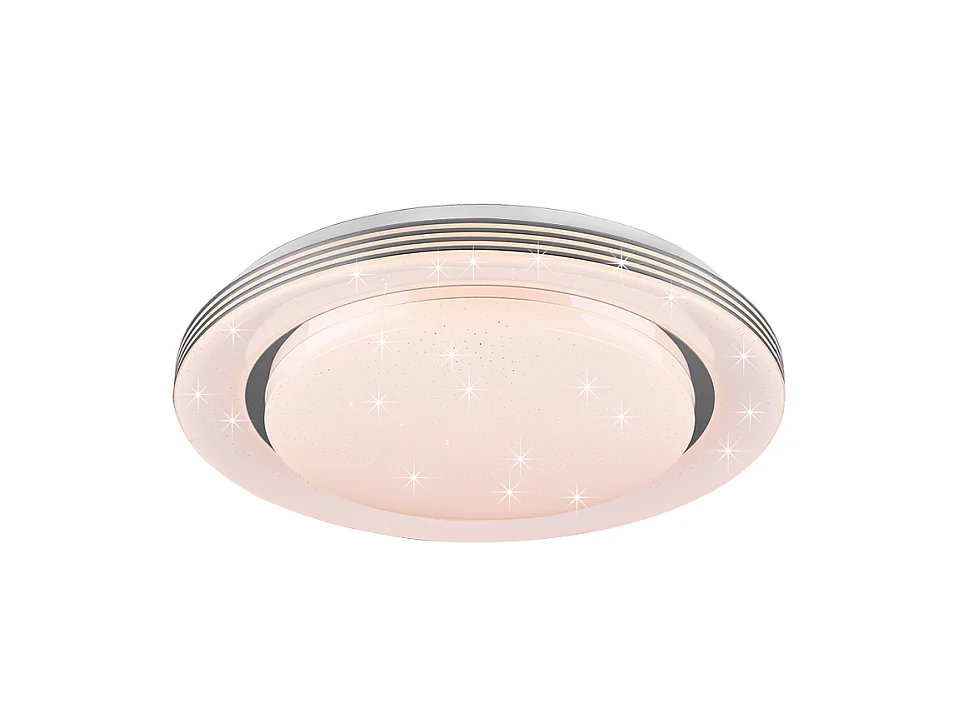 Plafoniera LED, plastica, bianco, 48x7,5x48 cm, Atria