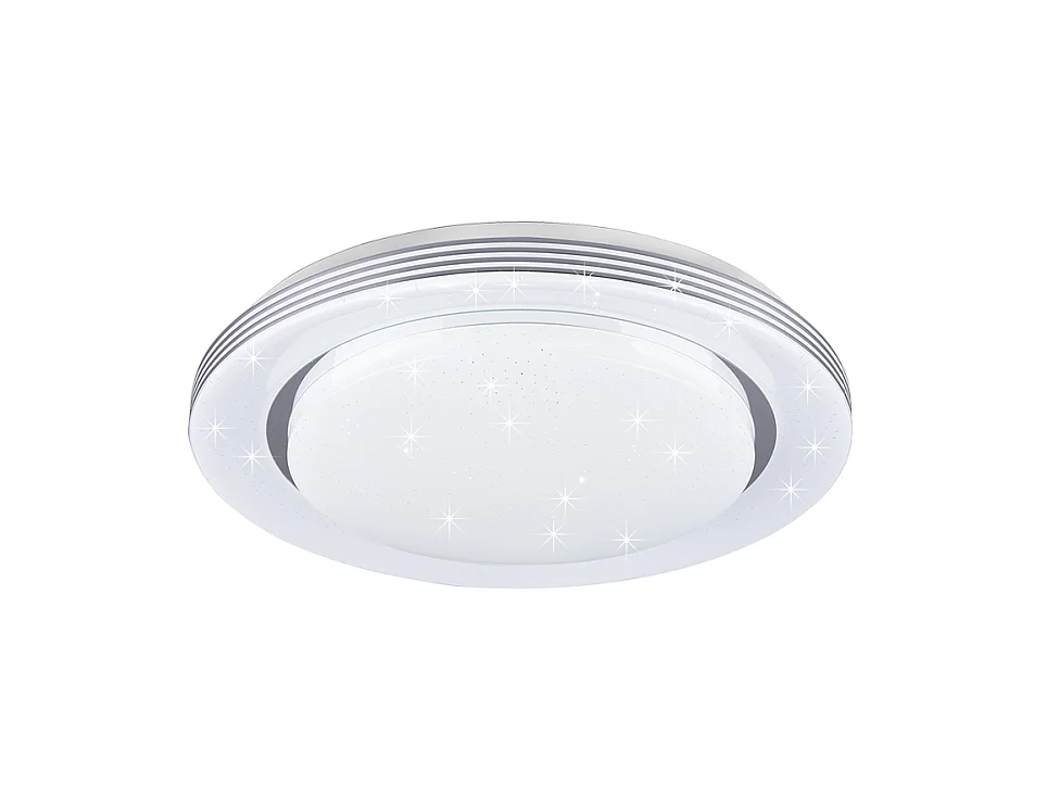 Plafoniera LED, plastica, bianco, 48x7,5x48 cm, Atria