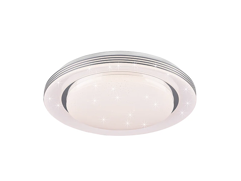 Plafoniera LED, plastica, bianco, 48x7,5x48 cm, Atria