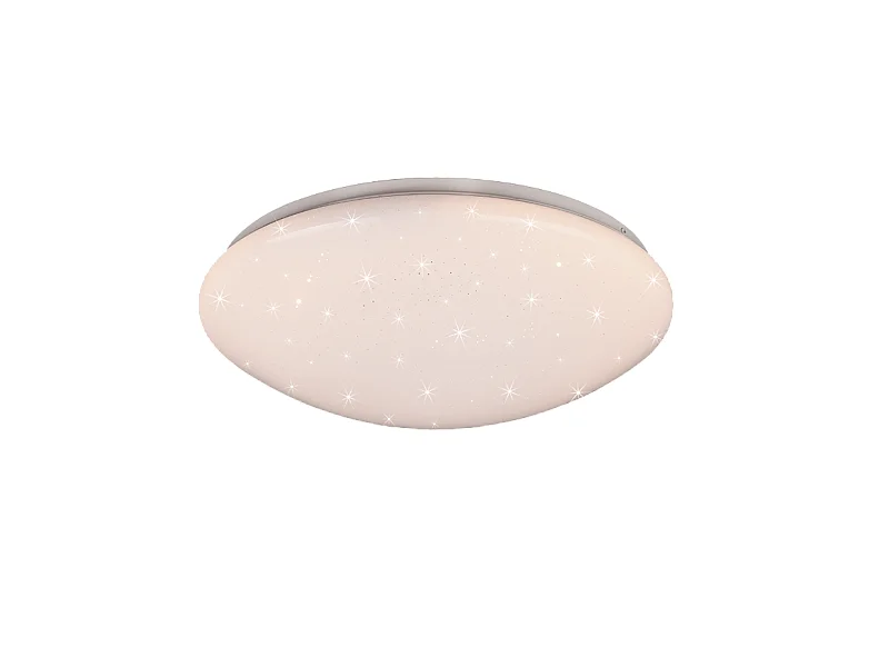 Plafoniera LED, plastica, bianco, 38x10,5x38 cm, Lukida