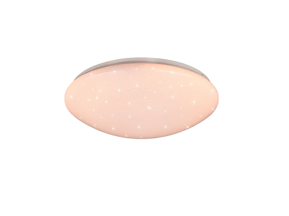 Plafoniera LED, plastica, bianco, 38x10,5x38 cm, Lukida