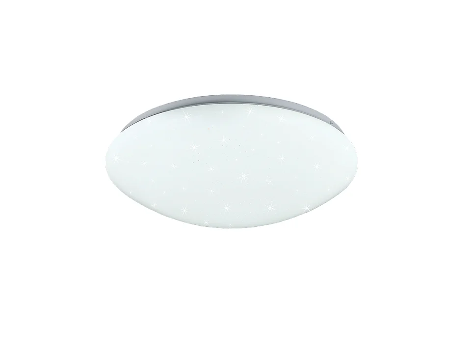 Plafoniera LED, plastica, bianco, 38x10,5x38 cm, Lukida