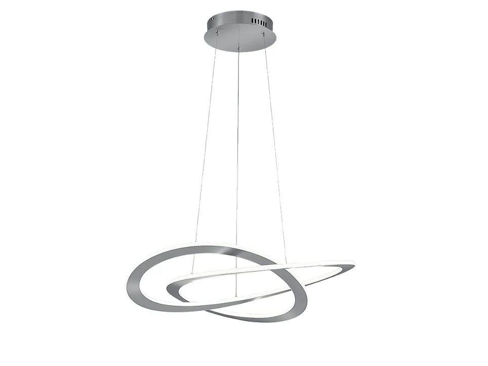 Lampada a sospensione LED, metallo, nichel opaco, 71x150x71 cm, Oakland