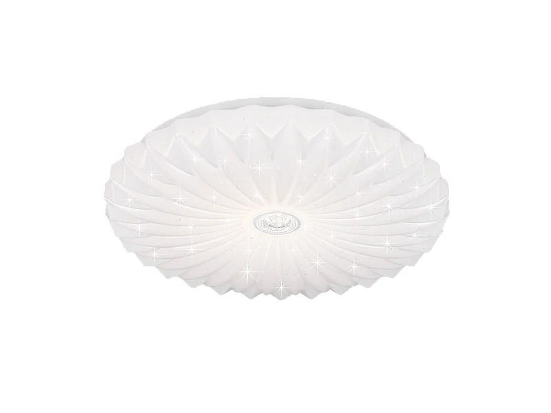 Plafoniera LED, plastica, bianco, 38x7x38 cm, Ataris
