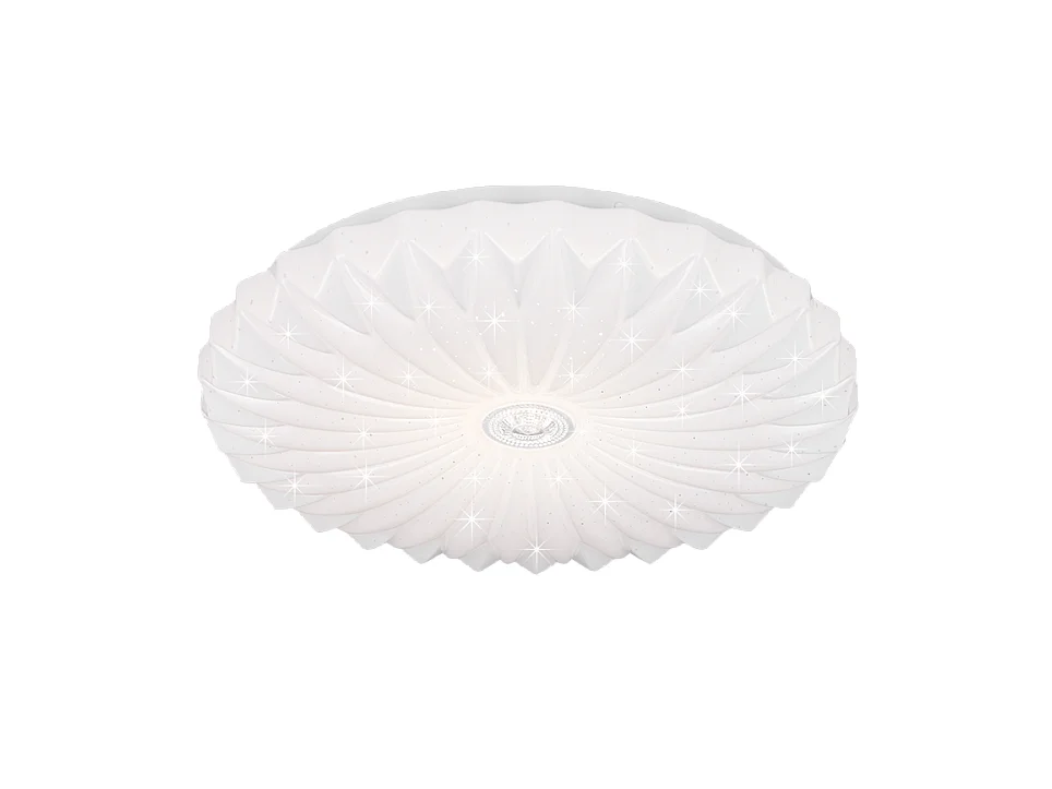 Plafoniera LED, plastica, bianco, 38x7x38 cm, Ataris