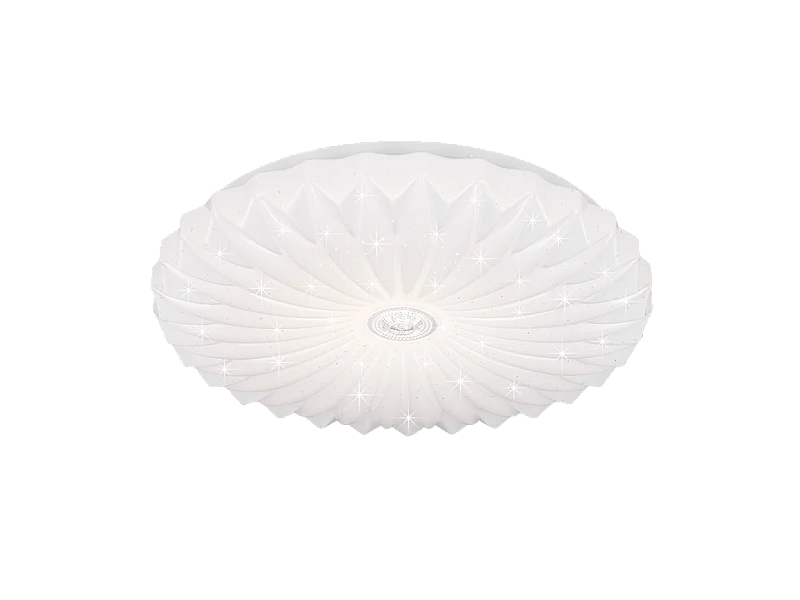 Plafoniera LED, plastica, bianco, 38x7x38 cm, Ataris